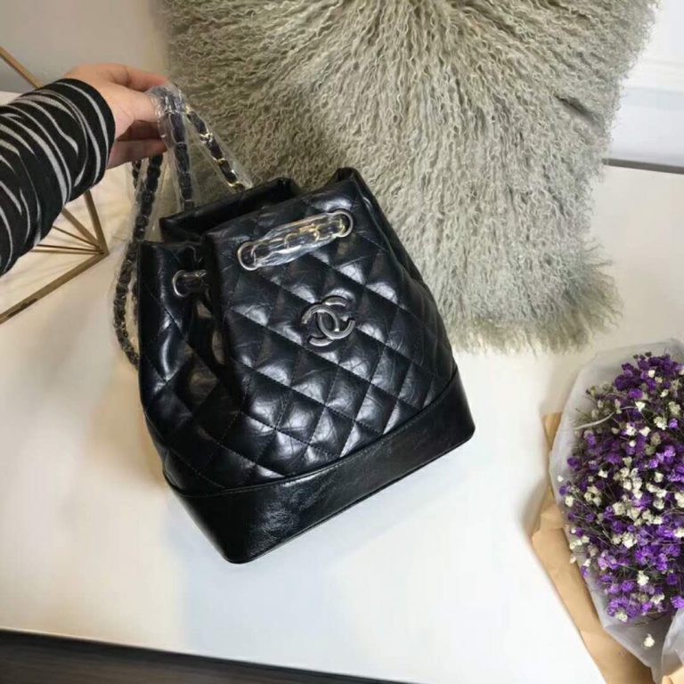 chanel black gabrielle backpack