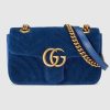Gucci GG Marmont Mini Chain Shoulder Bag in Velvet