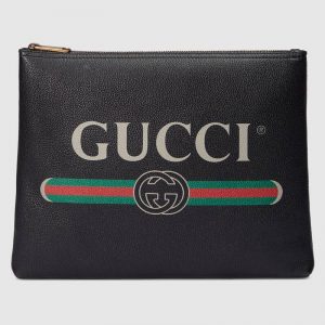 Gucci GG Unisex Gucci Print Leather Medium Portfolio