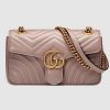 Gucci Women GG Marmont Small Matelassé Shoulder Bag