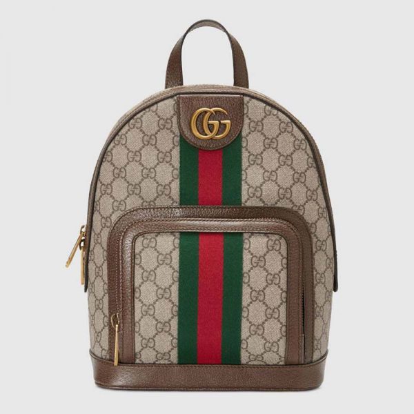 Gucci GG Unisex Ophidia GG Small Backpack-Brown