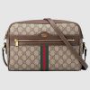 Gucci GG Unisex Ophidia GG Supreme Small Shoulder Bag-Brown
