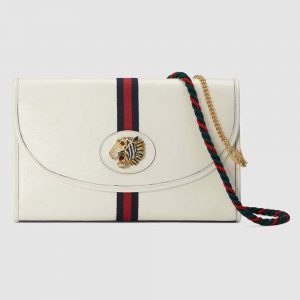 Gucci GG Women Rajah Medium Shoulder Bag-White