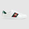 Gucci Men Ace Embroidered Sneaker Bee in White