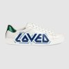 Gucci Men Ace Sneaker with Loved Print-White