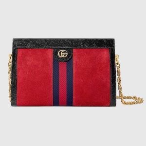 Gucci Ophidia GG Supreme Canvas Small Shoulder Bag with Stripe