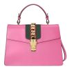 Gucci Sylvie Leather Maxi Large Top Handle Bag in Smooth Leather