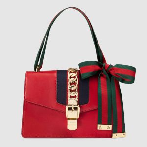 Gucci Sylvie Small Shoulder Bag in Smooth Leather