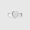 Gucci Women Heart Ring with Gucci Trademark Jewelry Sliver