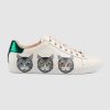 Gucci Women's Ace Sneaker with Mystic Cat Crafted in White Leather