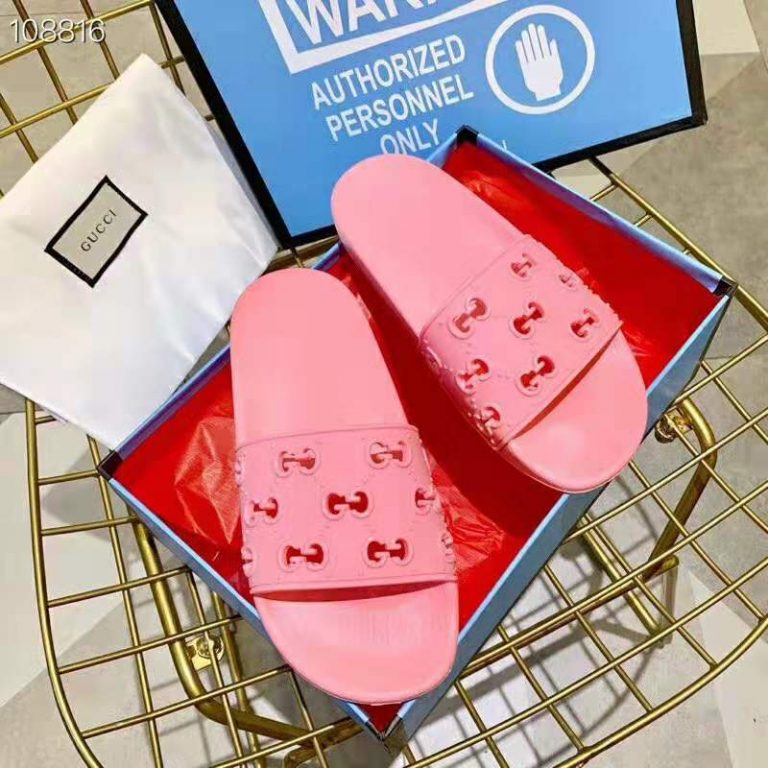 women's rubber gg slide sandal