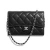 Chanel Women Classic Clutch with Chain in Lambskin Leather-Black