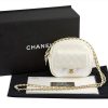 Chanel Women Vanity Case in Grained Calfskin Leather-White