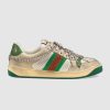 Gucci Women's Screener Sneaker with Crystals 3.6cm Height-Green
