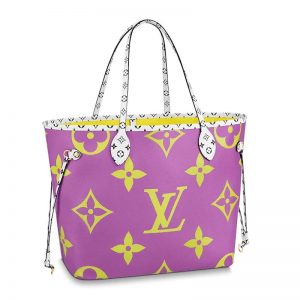 Louis Vuitton LV Women Neverfull MM Bag in Monogram Canvas-Pink