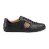 Gucci Men Ace Embroidered Sneaker Shoes with Tiger Web-Black