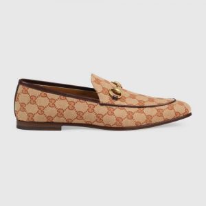 Gucci Unisex Jordaan GG Velvet Loafer-Brown