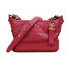 Chanel Women Chanel's Gabrielle Small Hobo Bag in Calfskin Leather-Red