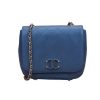 Chanel Women Flap Bag in Smooth Diamond Pattern Calfskin Leather-Blue
