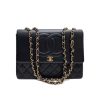 Chanel Women Vintage Maxi Flap Bag in Goatskin Leather-Black
