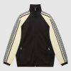 Gucci Men Oversize Technical Jersey Jacket in GG Printed Nylon-Black