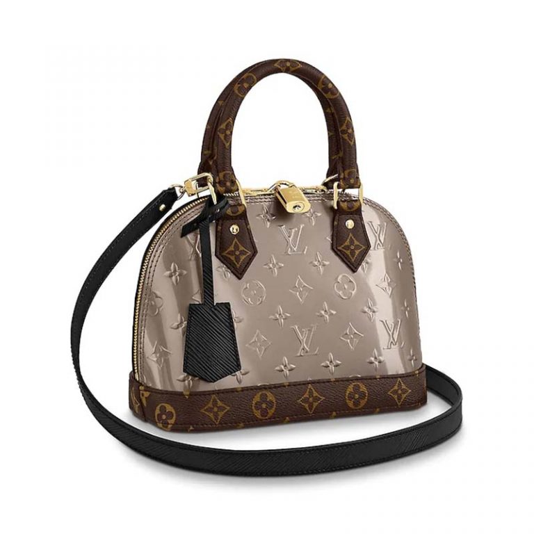 Louis Vuitton LV Women Alma BB Handbag In Metallic Monogram Vernis ...