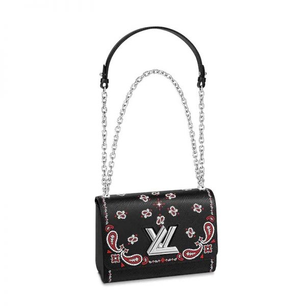 Louis Vuitton LV Women Twist MM Handbag in Emblematic Monogram Blossoms