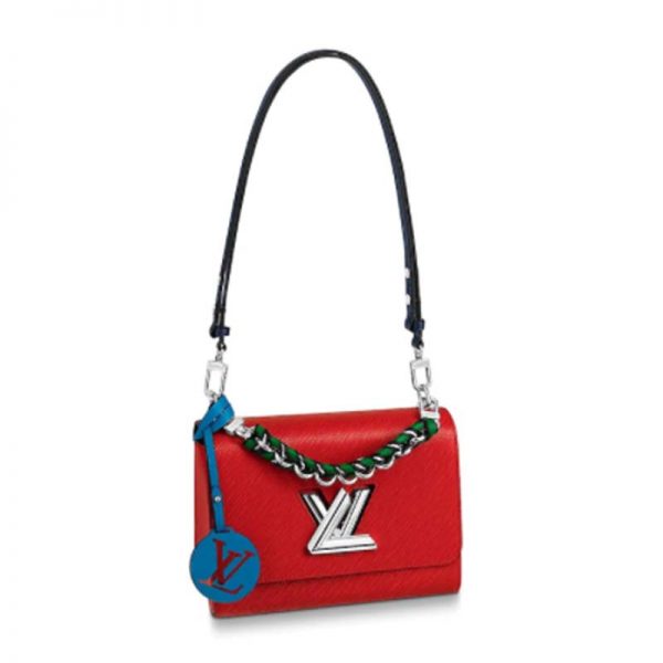 Louis Vuitton LV Women Twist MM Handbag in Epi Leather and Signature LV Twist Lock