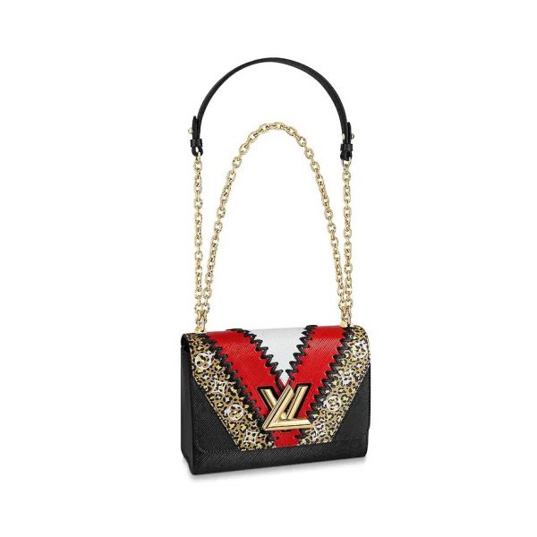 Louis Vuitton LV Women Twist MM Handbag in Grained Epi Leather