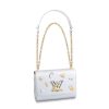 Louis Vuitton LV Women Twist MM Handbag in Grained Epi Leather and Monogram
