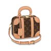 Louis Vuitton LV Women Valisette BB Handbag in Monogram Canvas with Natural Cowhide Leather-Brown