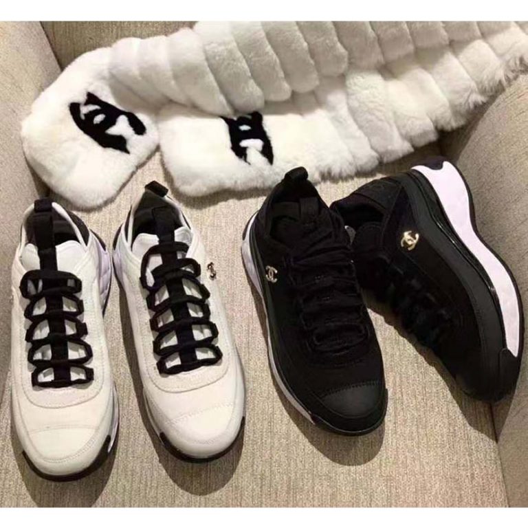 chanel sneakers velvet calfskin & mixed fibers