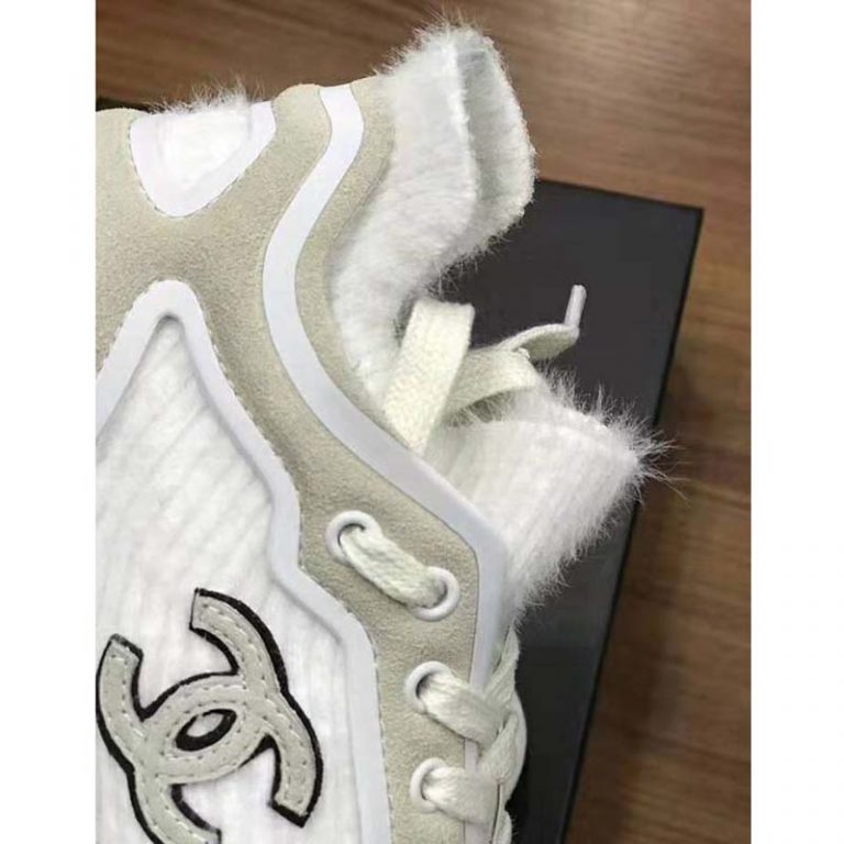 chanel calfskin velvet sneakers