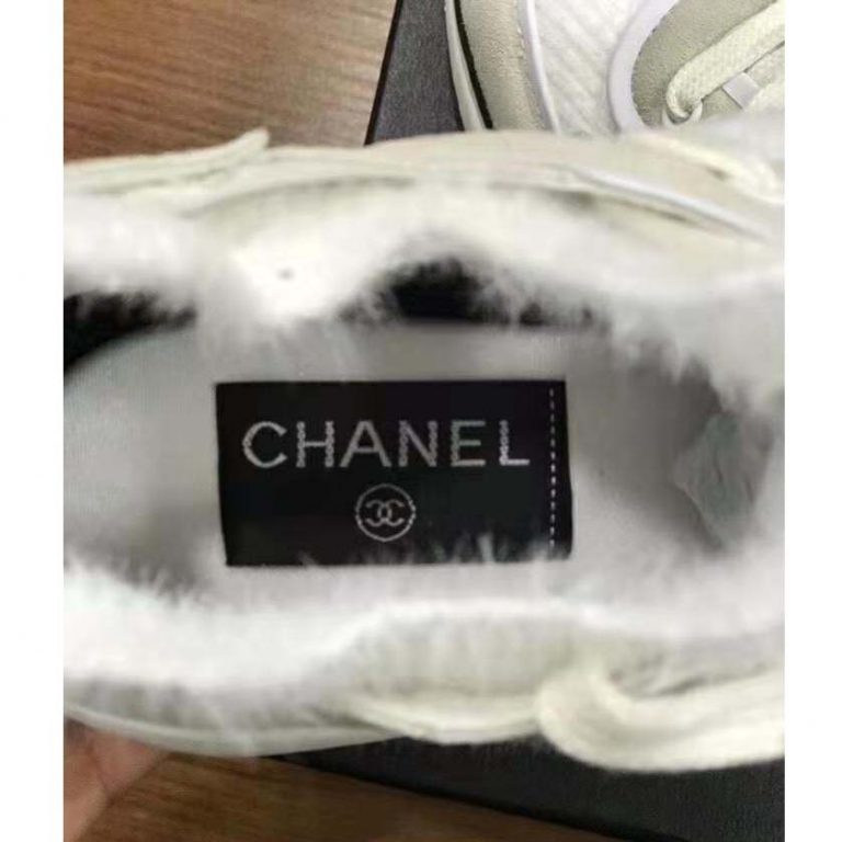 chanel sneakers velvet calfskin & mixed fibers