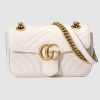 Gucci GG Women GG Marmont Matelassé Mini Bag in Matelassé Chevron Leather-White