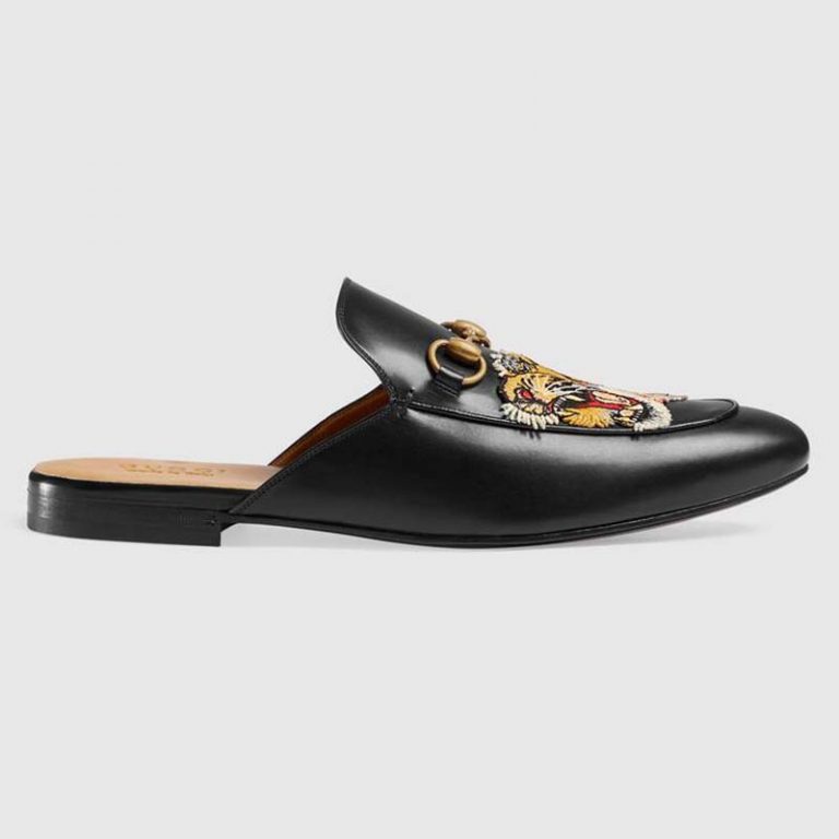 gucci princetown slipper with tiger