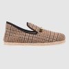 Gucci Unisex GG Check Wool Loafer in Brown Check Wool
