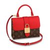 Louis Vuitton LV Women Locky BB Bag in Monogram Coated Canvas and Smooth Cowhide Leather-Red