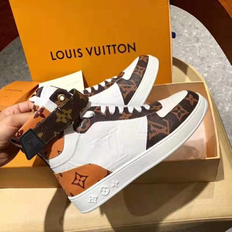 Louis Vuitton LV Unisex Boombox Sneaker Boot in Embossed Lamb Leather-Brown  - LULUX