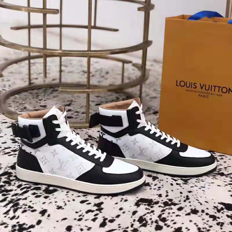 Louis Vuitton LV Unisex Rivoli Sneaker Boot in Monogram Grained Calf ...