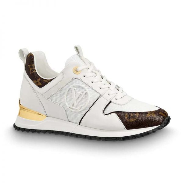 Louis Vuitton LV Unisex Run Away Sneaker in Supple Calf Leather-White