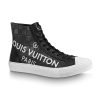 Louis Vuitton LV Unisex Tattoo Sneaker Boot in Damier Tartan Canvas-Black