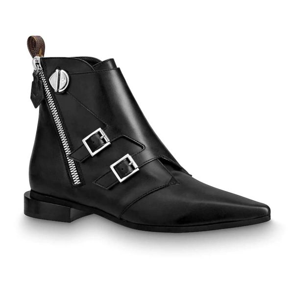 Louis Vuitton LV Women Jumble Flat Ankle Boot in Calf Leather-Black