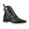 Louis Vuitton LV Women Jumble Flat Ankle Boot in Python and Rubber-Black