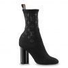 Louis Vuitton LV Women Silhouette Ankle Boot in Monogram-Embroidered Fabric-Black