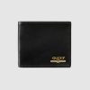 Gucci GG Unisex Leather Wallet with Gucci Logo in Black Leather
