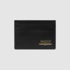 Gucci GG Unisex Money Clip with Gucci Logo in Black Leather