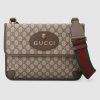 Gucci GG Unisex Neo Vintage Messenger Bag in BeigeEbony GG Supreme Canvas