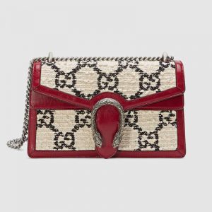 Gucci GG Women Dionysus GG Tweed Small Shoulder Bag-White