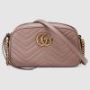 Gucci GG Women GG Marmont Small Shoulder Bag in Matelassé Chevron Leather-Pink